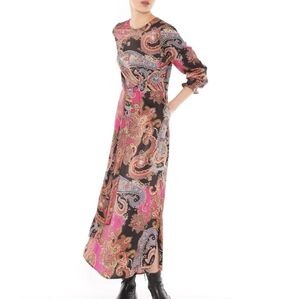 Vilagallo Augustina Paisley Maxi Dress Size 36